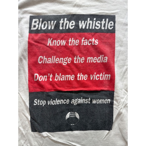 The Body Shop Other - Vintage Feminist Activist Blow The Whistle Mens XL 90s T-Shirt Single Stitch